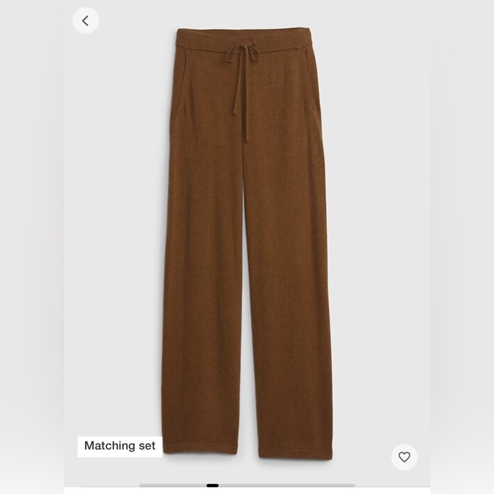 GAP CashSoft sweater pants in brown Cocoa powder size XSP
